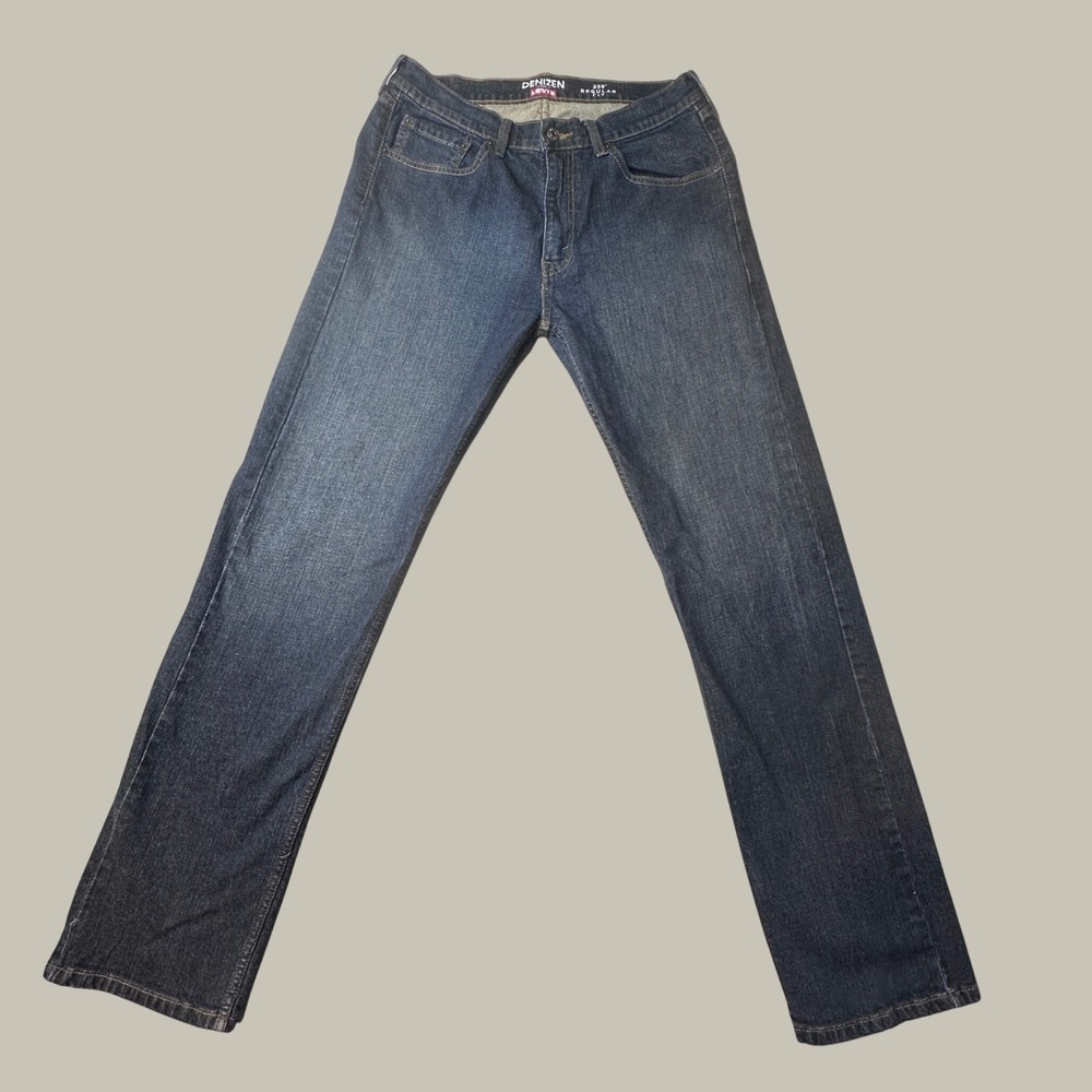 Vintage Levi's Denizen Jeans Mens 32x34 236 Regular Fit Dark Wash Blue Stretch